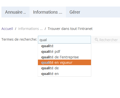 Logiciel intranet open source moteur de recherche 